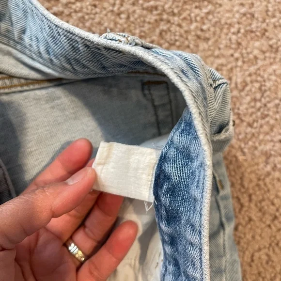 JABA Distressed Ripped High-waisted Denim Shorts - Picture 3 of 8